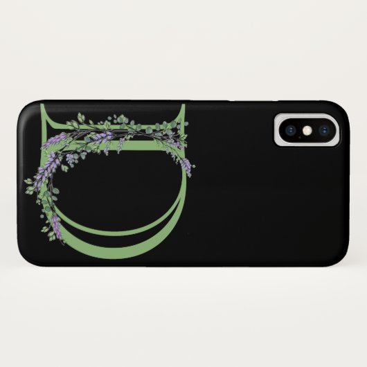Monogram D Lavendel Eucalyptus Case-Mate iPhone Case (Achterkant (horizontaal))