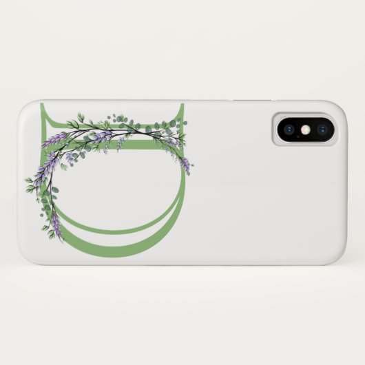 Monogram D Lavendel Eucalyptus Case-Mate iPhone Case (Achterkant (horizontaal))