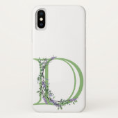 Monogram D Lavendel Eucalyptus Case-Mate iPhone Case (Achterkant)