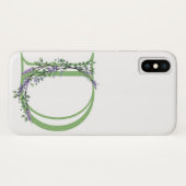 Monogram D Lavender Eucalyptus Case-Mate iPhone Case (Achterkant (horizontaal))