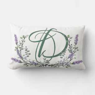 Monogram D Lavender Eucalyptus Kussen