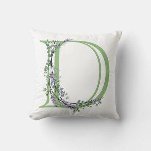Monogram D Lavender Eucalyptus Kussen