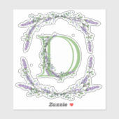 Monogram D Lavender Eucalyptus Sticker (Vel)