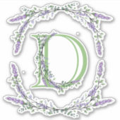 Monogram D Lavender Eucalyptus Sticker (Voorkant)