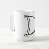 Monogram D Mok met muzieknotities (Voorkant links)