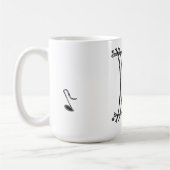 Monogram D Mok met muzieknotities (Links)