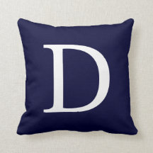 Monogram D op marineblauw