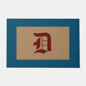 Monogram D Oud Engels Blauw Trim Deurmat (Voorkant)