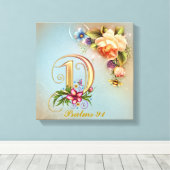 Monogram D Premium - omgepakt Canvas (gloss) Afdruk (Insitu (Houten vloer))