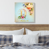 Monogram D Premium - omgepakt Canvas (gloss) Afdruk (Insitu (Slaapkamer))