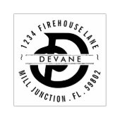 Monogram D Retouradres Stempel (Afrduk)