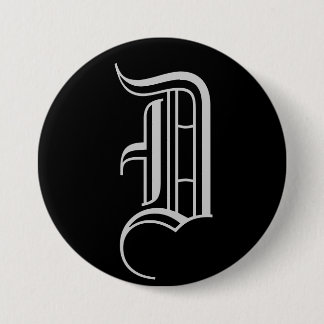 MONOGRAM "D" RONDE BUTTON 7,6 CM