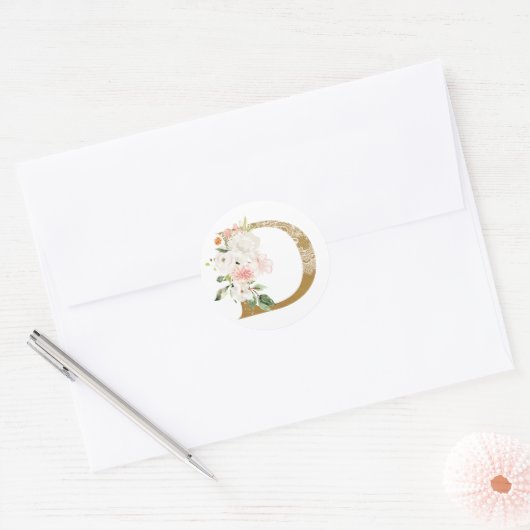 MONOGRAM D RONDE STICKER (Envelop)