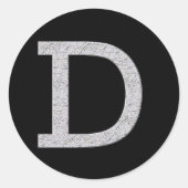 Monogram D Ronde Sticker (Voorkant)
