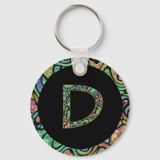 Monogram D Sleutelhanger (Voorkant)