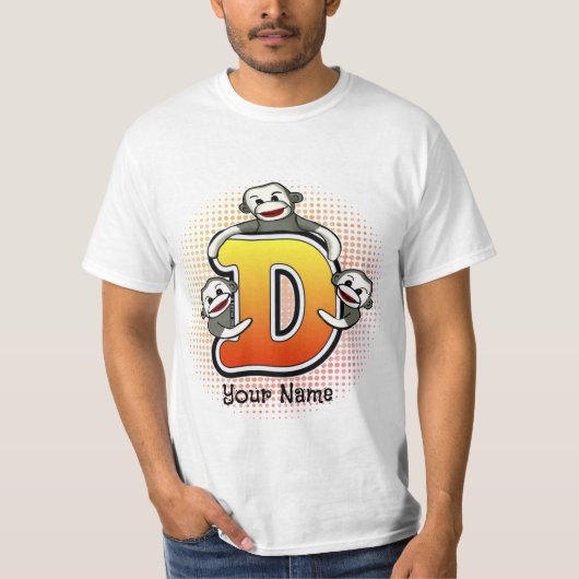 Monogram D Sock Monkey T-Shirt (Voorkant)