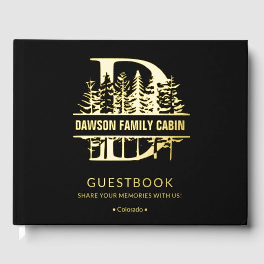 Monogram D Vakantiehuis Cabin House Lake House Gastenboek (Voorkant)