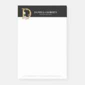 Monogram D voor goud en bloemen Post-it® Notes (Voorkant)