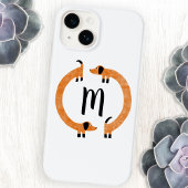 Monogram Dachshund Sause Dog Case-Mate iPhone Case