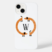 Monogram Dachshund Sause Dog Case-Mate iPhone Case (Achterkant)
