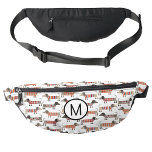 Monogram Dachshund Wiener Worst Hond Gepersonalise Heuptasje<br><div class="desc">Een leuk Dachshund Wiener Worst hondenpatroon voor dierenvrienden. Wijzig het monogram initiaal om het te personaliseren.</div>