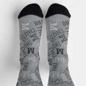 Monogram Dag van Week Grijze Donderdag Sokken (Top)