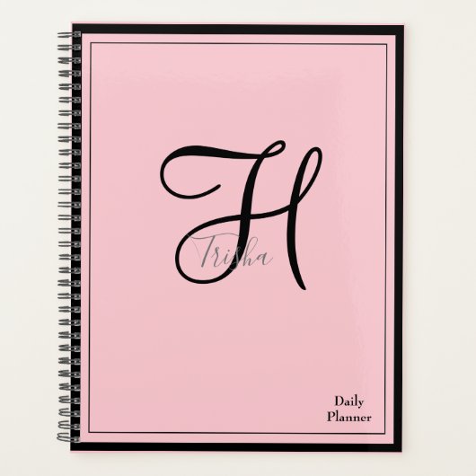 Monogram Dagelijkse Planner met ELKE kleur Hoes HA (Voorkant)