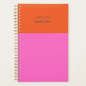 Monogram Daily Planner voor roze en Oranje kleuren (Voorkant)