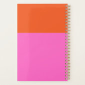 Monogram Daily Planner voor roze en Oranje kleuren (Achterkant)
