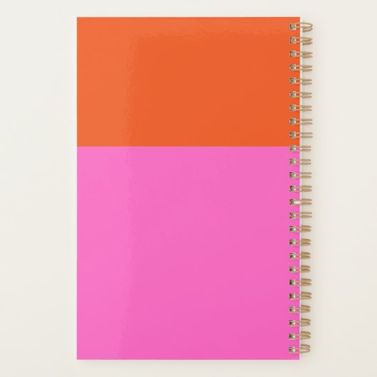 Monogram Daily Planner voor roze en Oranje kleuren (Achterkant)