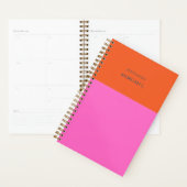 Monogram Daily Planner voor roze en Oranje kleuren (Display)
