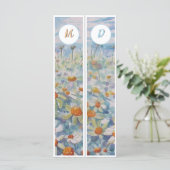 Monogram Daisies Twee Bladwijzer (Staand voorkant)