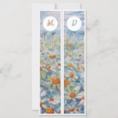 Monogram Daisies Twee Bladwijzer (Voorkant)