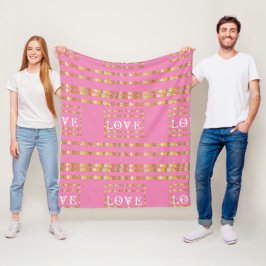 Monogram Daisy Bloemrijke Liefde Fleece Deken