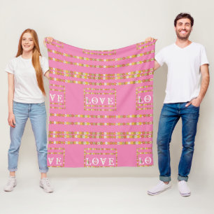 Monogram Daisy Bloemrijke Liefde Fleece Deken