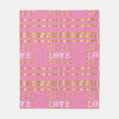 Monogram Daisy Bloemrijke Liefde  Fleece Deken (Voorkant)