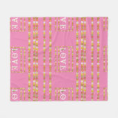 Monogram Daisy Bloemrijke Liefde  Fleece Deken (Voorkant (Horizontaal))
