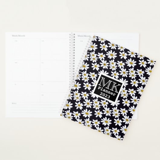 Monogram Daisy Floral Pattern Planner (Display)