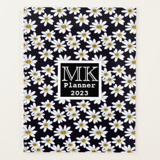 Monogram Daisy Floral Pattern Planner