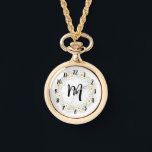Monogram Daisy Ketting horloge<br><div class="desc">Monogram Daisy Ketting horloge</div>