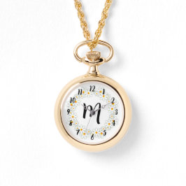 Monogram Daisy Ketting horloge