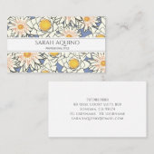 Monogram Daisy Spring Pattern Visitekaartje (Voorkant / Achterkant)