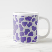 Monogram Dalmatiaans Paars en wit afdrukken Grote Koffiekop (Rechts)