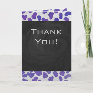 Monogram Dalmatiaans Paars en wit afdrukken Kaart