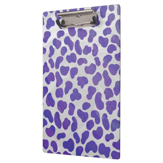 Monogram Dalmatiaans Paars en wit afdrukken Klembord (Links)