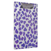 Monogram Dalmatiaans Paars en wit afdrukken Klembord (Rechts)