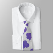 Monogram Dalmatiaans Paars en wit afdrukken Stropdas (Gebonden)