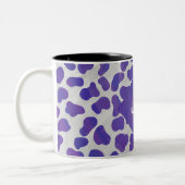 Monogram Dalmatiaans Paars en wit afdrukken Tweekleurige Koffiemok (Links)