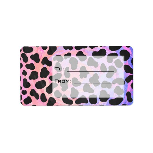 Monogram Dalmatian Black en Pink Etiket (Voorkant)