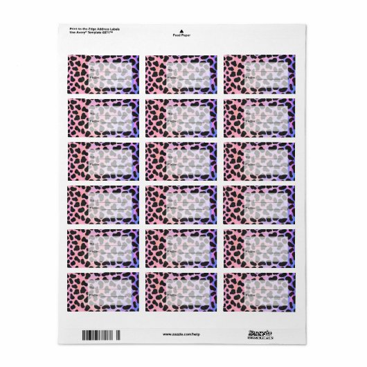 Monogram Dalmatian Black en Pink Etiket (Full Sheet)